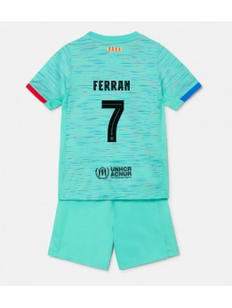Barcelona Ferran Torres #7 Dječji Rezervni Dres kompleti 2023-24 Kratak Rukavima (+ kratke hlače)